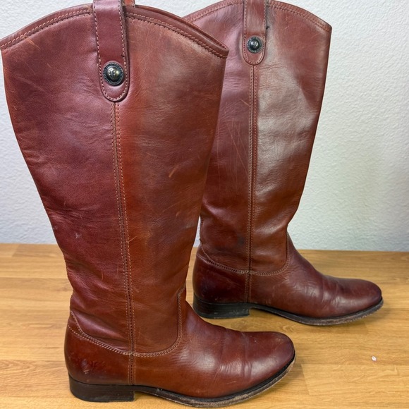 Frye Shoes - FRYE‎ Melissa Brown Leather Boots Size 7B